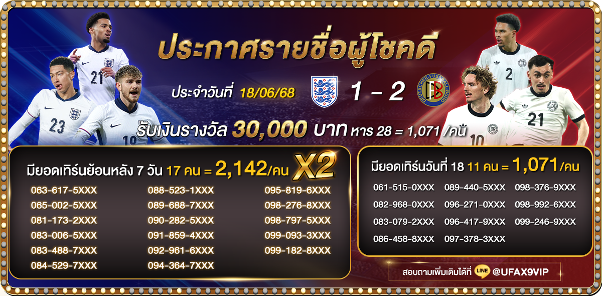 ประกาศรายชื่อทายผลบอล